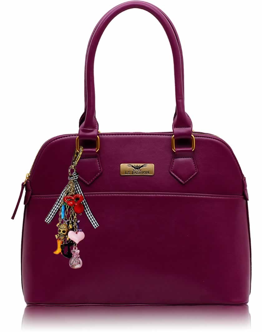 Home HANDBAGS LS6001A - Purple Tote Fashion Handbag Home HANDBAGS LS6001A - Purple Tote Fashion Handbag