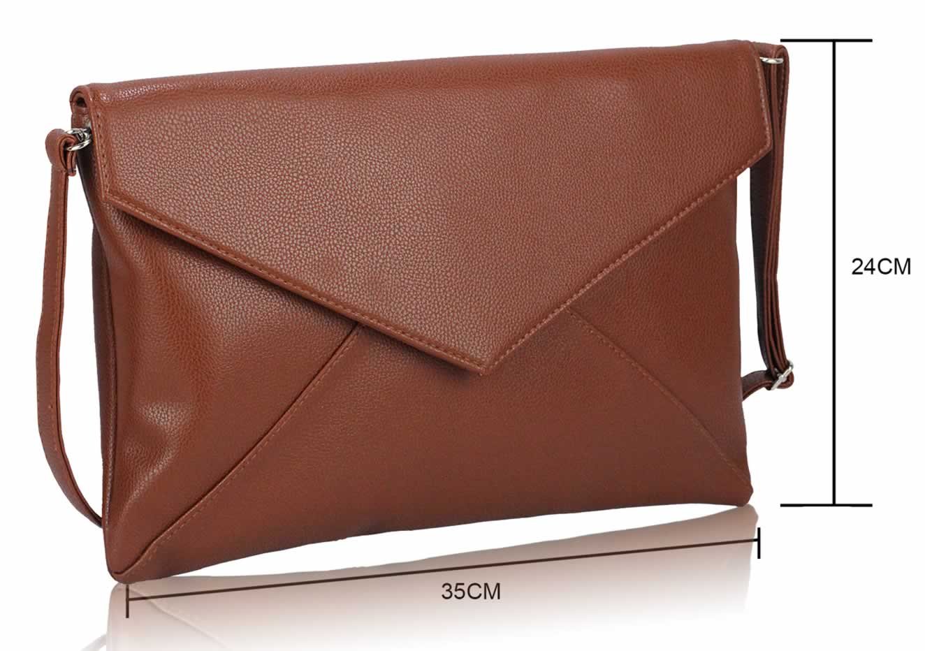 Wholesale Brown Large Flap Clutch purse