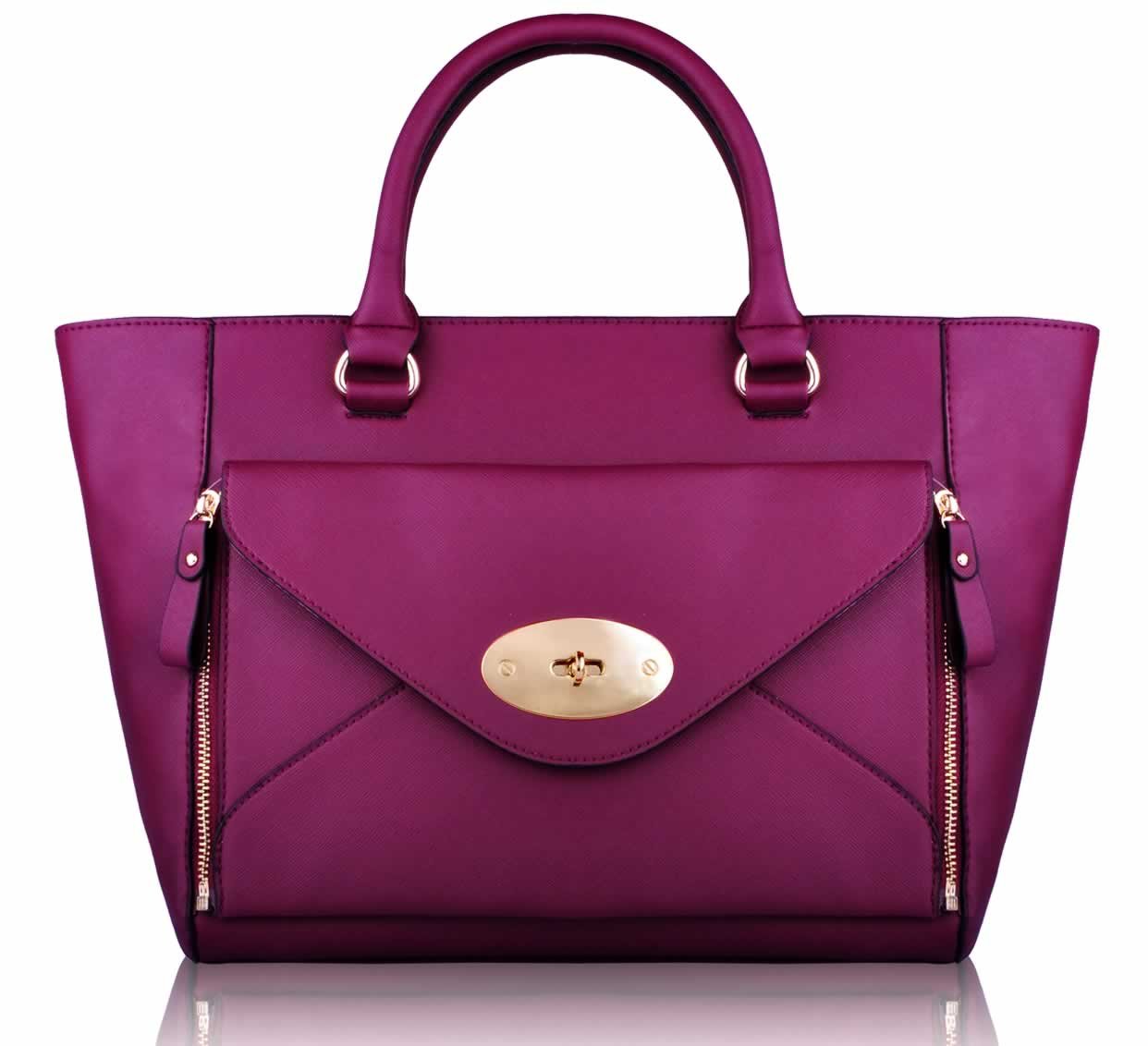 Wholesale Purple Fashion Tote Handbag