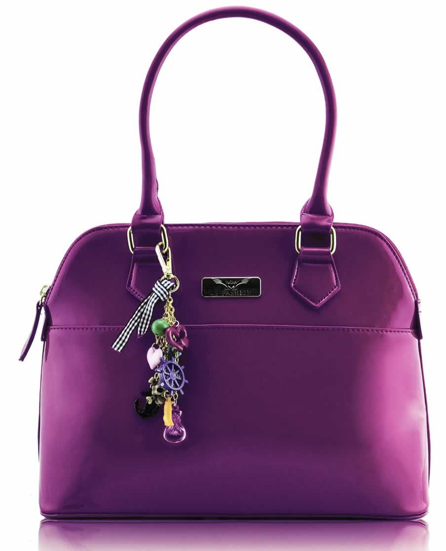 Home HANDBAGS LS6001 - Purple Patent Tote Fashion Handbag Home HANDBAGS LS6001 - Purple Patent Tote Fashion Handbag