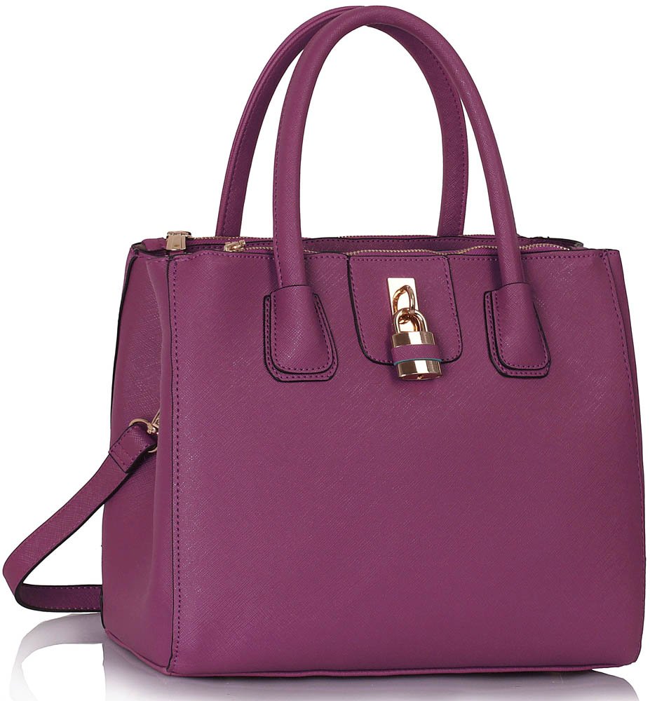 Wholesale Purple Three Zipper Grab Bag