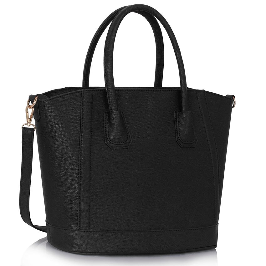 Black Tote Bag With Long Strap