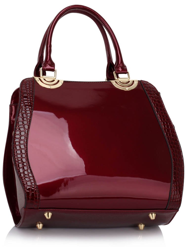 Burgundy Patent Grab Bag