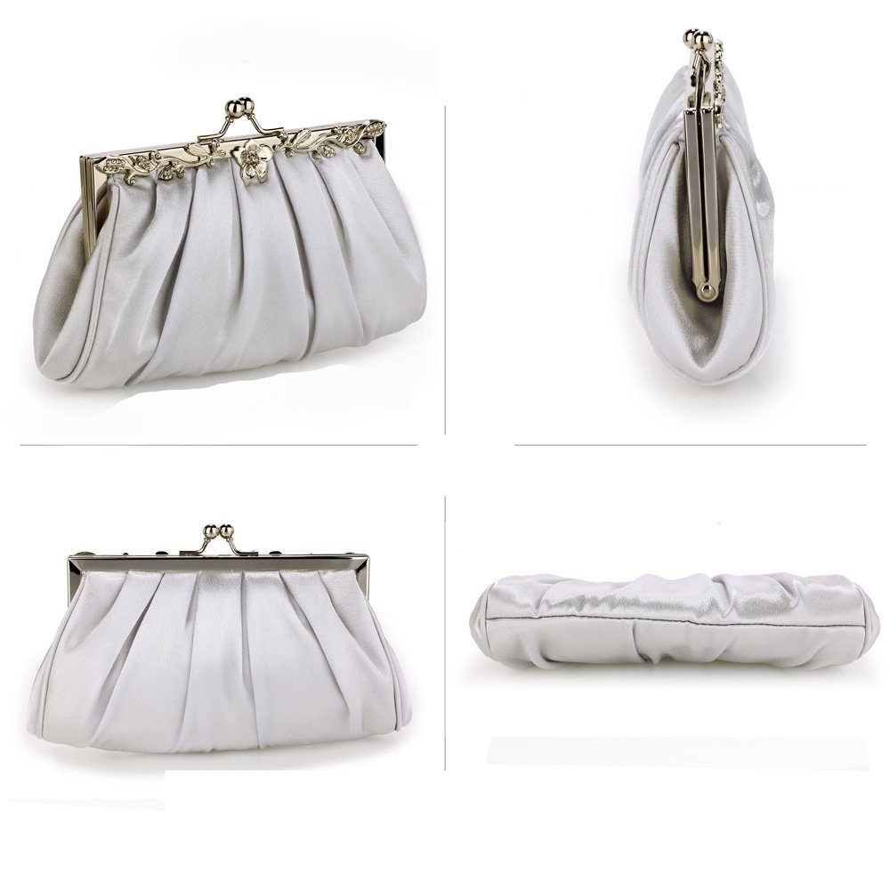 Wholesale Silver Crystal Evening Clutch Bag