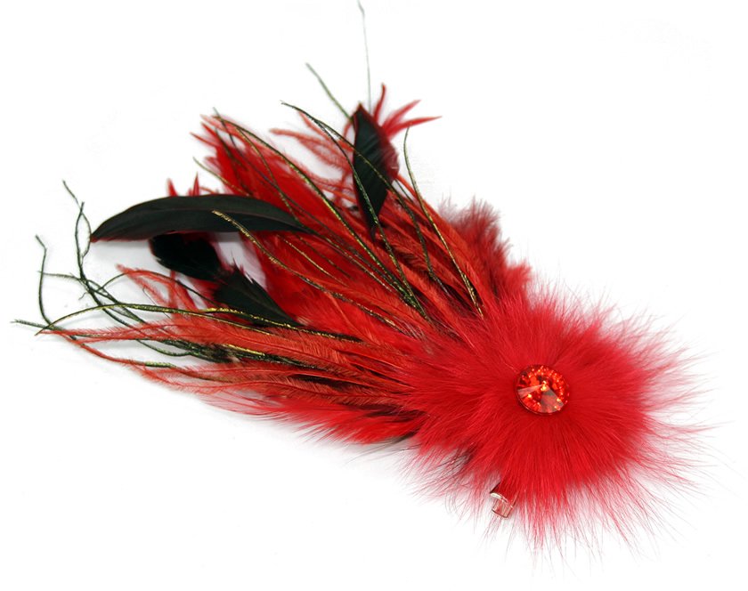 Wholesale Red Feather and Flower Hairband HairbandsHair accessories
