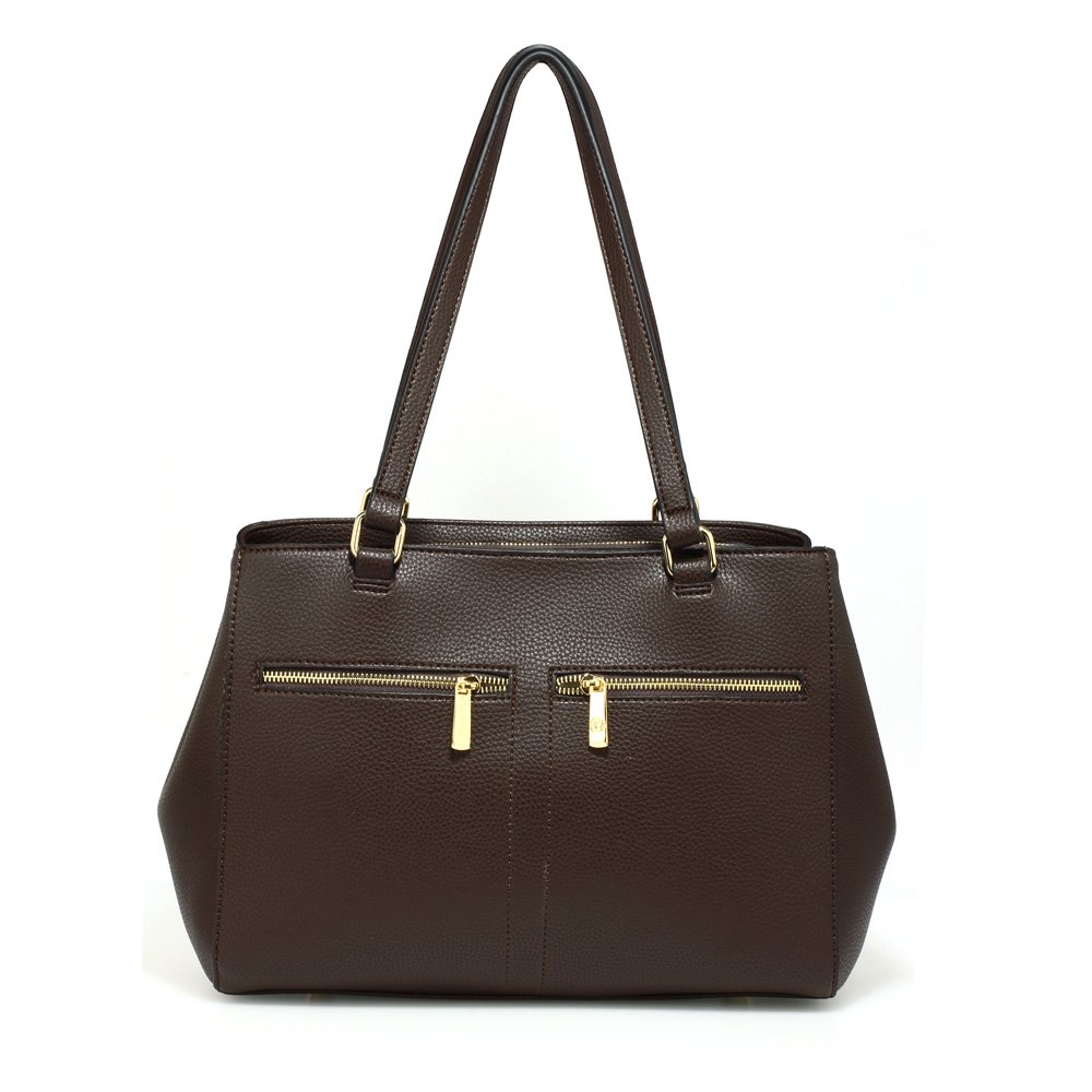 AG00526 - Coffee Front Pockets Tote Bag