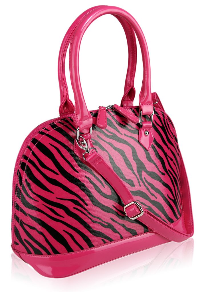 Wholesale Bags LS6009 Pink Animal Print Tote Fashion Grab Handbag