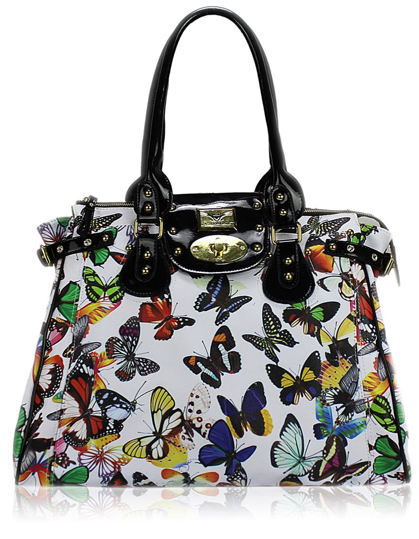Wholesale White Butterfly Tote Handbag