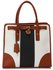 LS00336B - Wholesale & B2B Black /White / Brown Colour Block Tote Handbag Supplier & Manufacturer