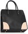 LS00336B - Wholesale & B2B Black / Nude Colour Block Tote Handbag Supplier & Manufacturer