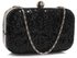 LSE00325 - Black Sequin Clutch Bag