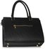 LS00342 - Black Women's Tote Bag With Polished Hardware