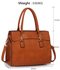 LS00342 - Brown Women's Tote Bag With Polished Hardware