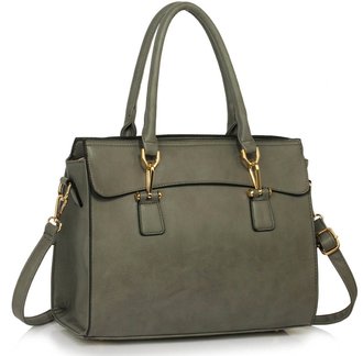 LS00342 - Wholesale & B2B Grey Women's Tote Bag With Polished Hardware Supplier & Manufacturer