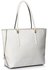 LS00494 - White Zipper Detail Shoulder Bag