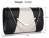 LSE00329 -  Black /White Flap Clutch purse