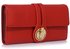 LSP1078 - Red Purse/Wallet With Gold Tone Metal