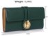 LSP1078 - Teal Purse/Wallet With Gold Tone Metal