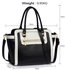 LS00255B - Black /White Grab Tote Handbag