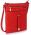 LS00481 - Red Buckle Detail Crossbody Bag