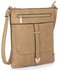 LS00481 - Taupe Buckle Detail Crossbody Bag