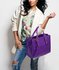 LS00366A  - Purple Front Pocket Grab Tote Handbag