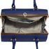 LS00510 - Navy Structured Metal Frame Top Handbag