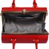 LS00510 - Red Structured Metal Frame Top Handbag