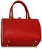 LS00510 - Red Structured Metal Frame Top Handbag