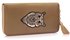LSP1081 - Taupe Owl Design Purse/Wallet