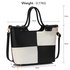 LS00111 - Black /White Fashion Tote Handbag