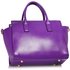 LS00338 - Wholesale & B2B Purple Metal Detail Grab Tote Handbag Supplier & Manufacturer