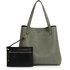 LS00493- Black / Grey Reversible Tote Shoulder Handbag