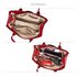 AG00447 - Burgundy Tote Handbag Features Buckle Belts