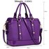 LS00434 - Purple Buckle Detail Tote Shoulder Bag