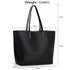 LS00491 - Reversible Black/Grey Grab Shoulder Handbag