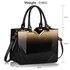 LS00134 - Nude Patent Two-Tone V Cut Tote