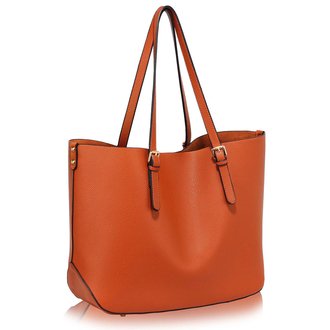 LS00265 - Brown Shoulder Bag With Removable Pouch