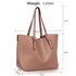 LS00265 - Nude Shoulder Bag With Removable Pouch