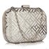 LSE00338 - Ivory Metal Mesh Clutch Bag