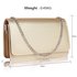 AGC00342 -  Gold Large Flap Clutch purse