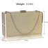 AGC00344 - Gold Glitter Clutch Bag