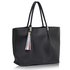 LS00271 - Black Tassel Charm Shoulder Bag