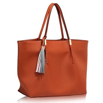 LS00271 - Wholesale & B2B Brown Tassel Charm Shoulder Bag Supplier & Manufacturer