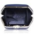 LSE00334 - Navy Diamante Crystal Clutch Bag