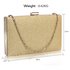 AGC00345 - Gold Glitter Clutch Bag