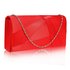 LSE00328A - Red Satin Clutch Evening Bag