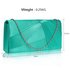 LSE00328A - Emerald Satin Clutch Evening Bag