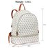 AG00533 - White Backpack Rucksack School Bag