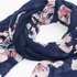 AGSC034 - Floral Print Navy Women's Scarf